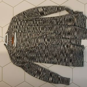 Belldini cardigan, size Women S, Color is Gray/black/white